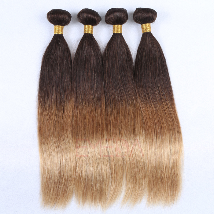 EMEDA Human Virgin hair bundles Straight Peruvian Hair Extensions for Black People  HW043